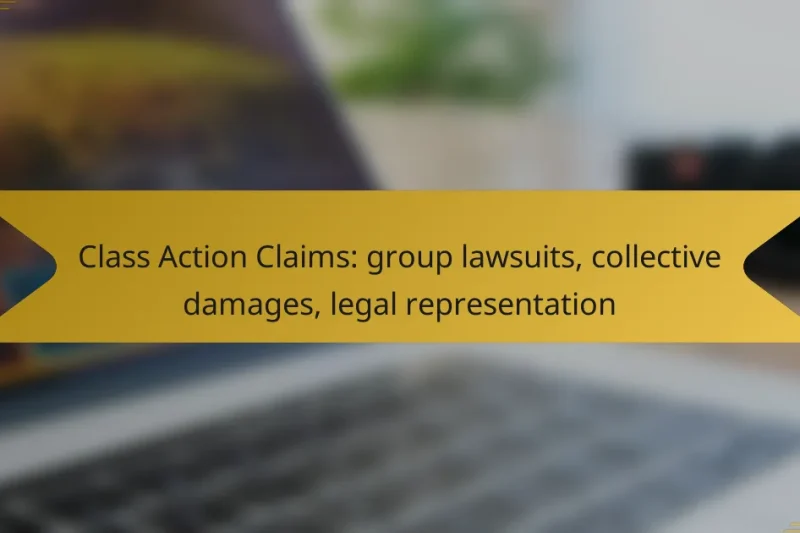 Class Action Claims: group lawsuits, collective damages, legal representation