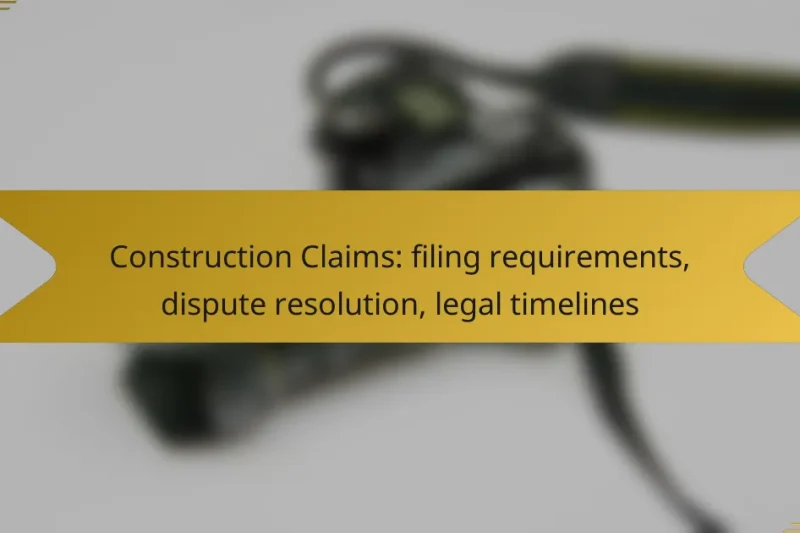 Construction Claims: filing requirements, dispute resolution, legal timelines