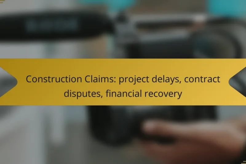 Construction Claims: project delays, contract disputes, financial recovery