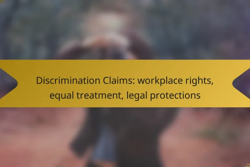 Discrimination Claims: workplace rights, equal treatment, legal protections