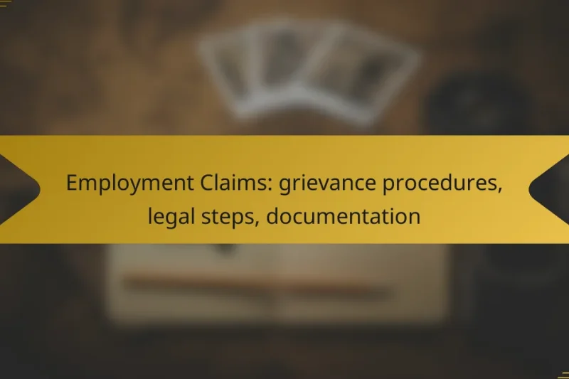 Employment Claims: grievance procedures, legal steps, documentation