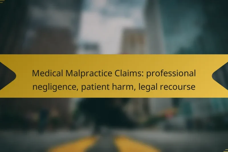 Medical Malpractice Claims: professional negligence, patient harm, legal recourse