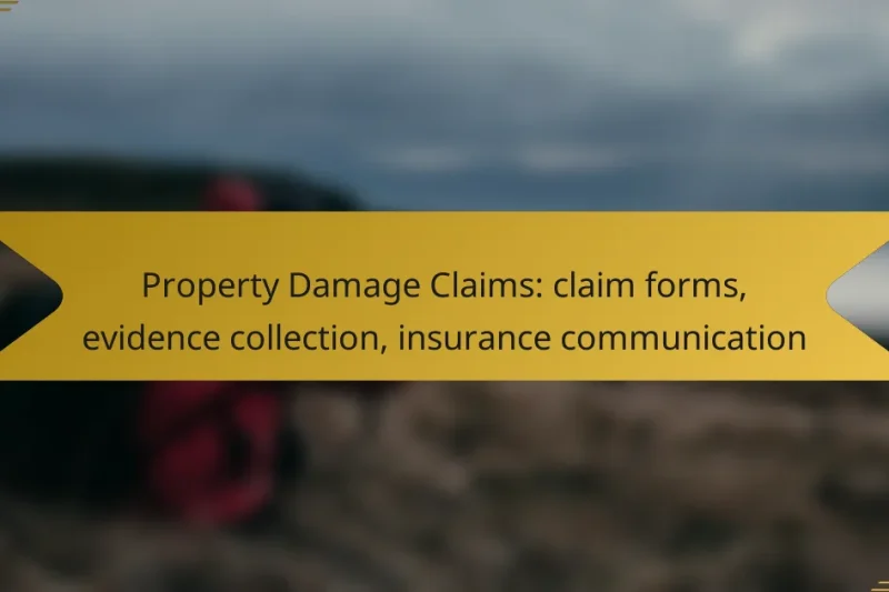 Property Damage Claims: claim forms, evidence collection, insurance communication