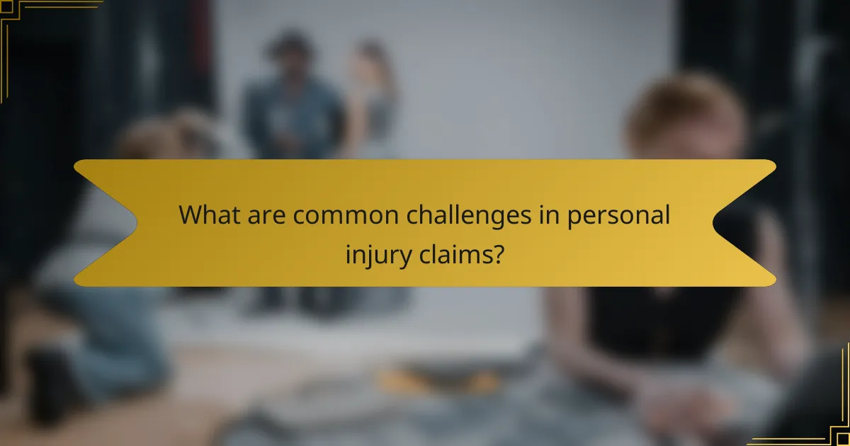 What are common challenges in personal injury claims?