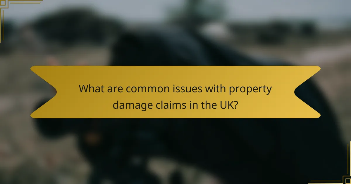 What are common issues with property damage claims in the UK?