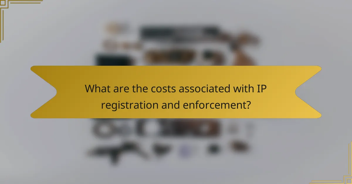 What are the costs associated with IP registration and enforcement?