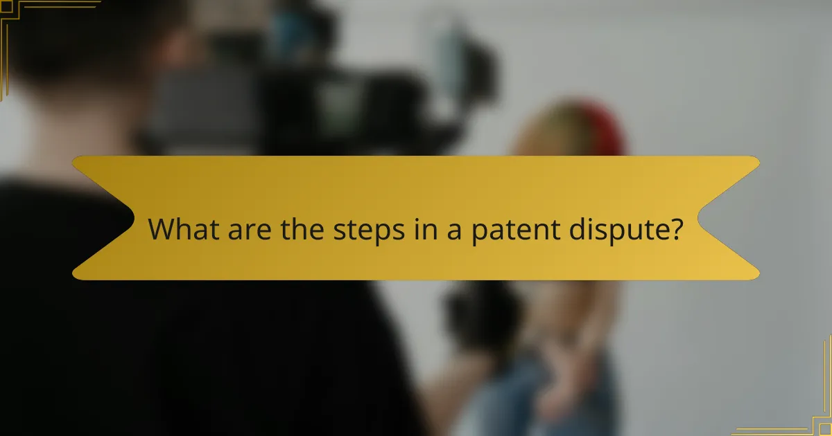 What are the steps in a patent dispute?